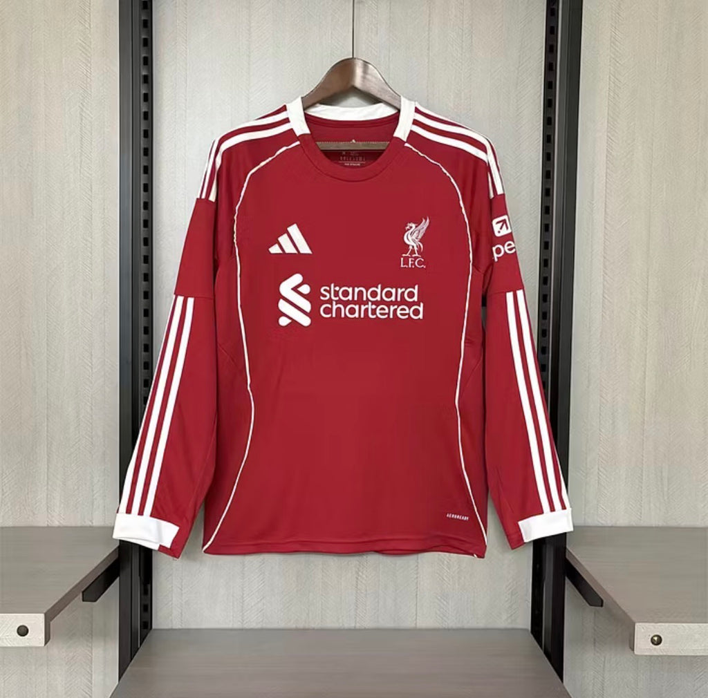 2025/2026 Long Sleeve Liverpool Home Football Shirt 1:1