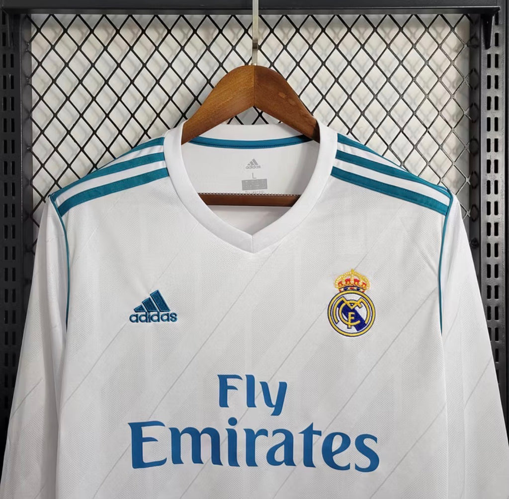 2017/2018 Retro Long Sleeve Real Madrid Home 1:1