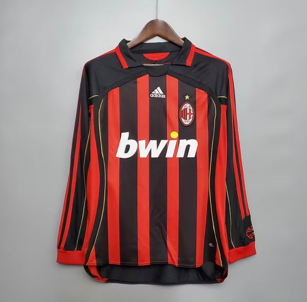 2006/2007 Retro Long Sleeve AC Milan Home Football Shirt 1:1