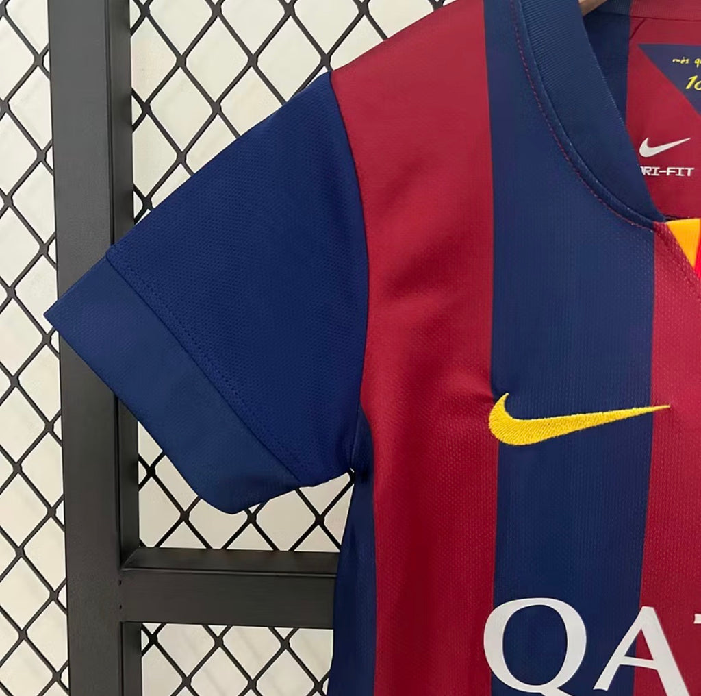 2014/2015 Retro Barcelona Home Football Shirt 1:1 Kids Size