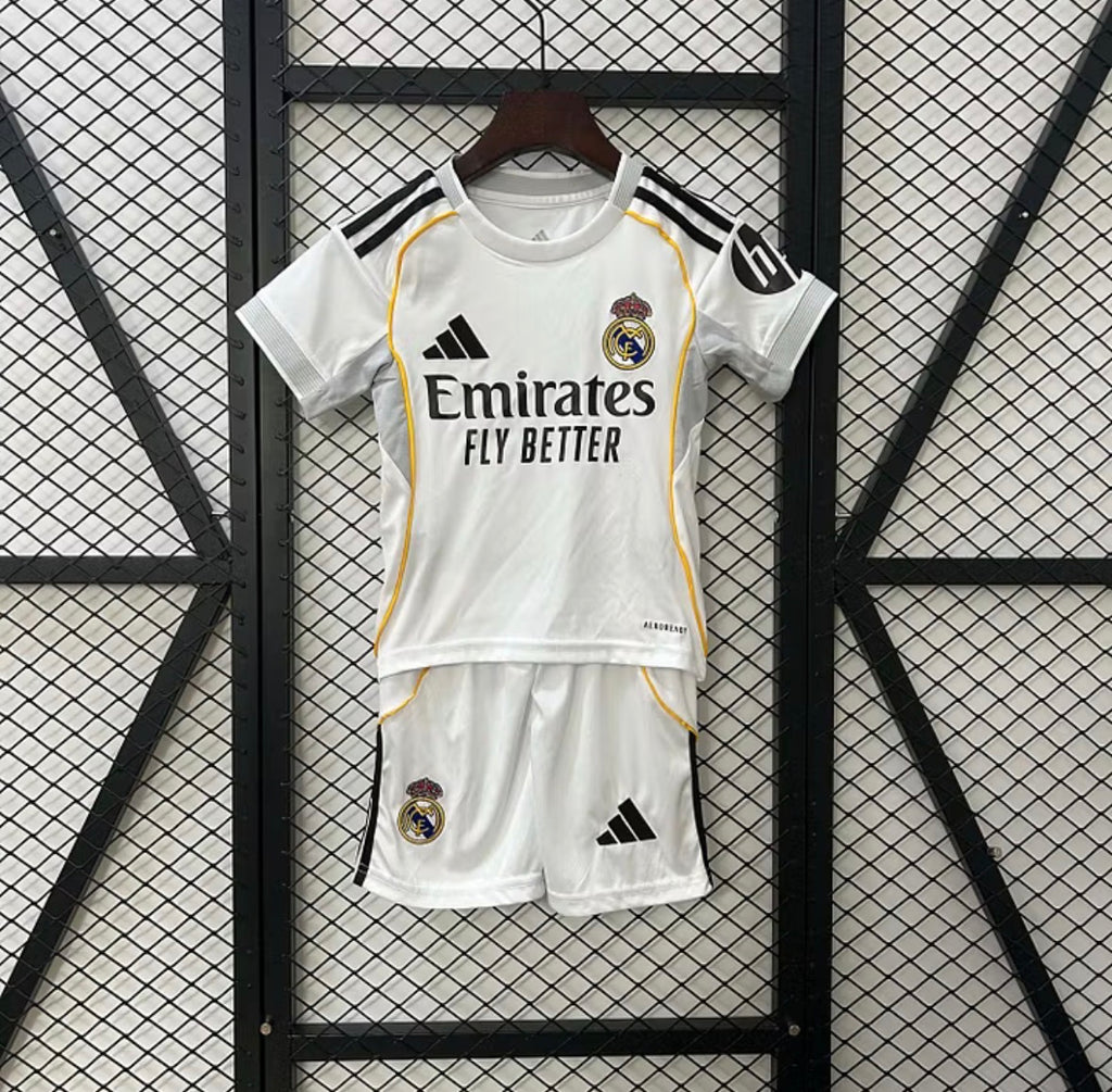 2025/2026 Real Madrid Home Football Shirt 1:1 Kids Size