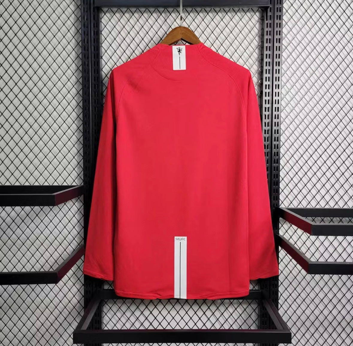 2007-2008 Retro Long Sleeve Manchester United Home Football Shirt 1:1