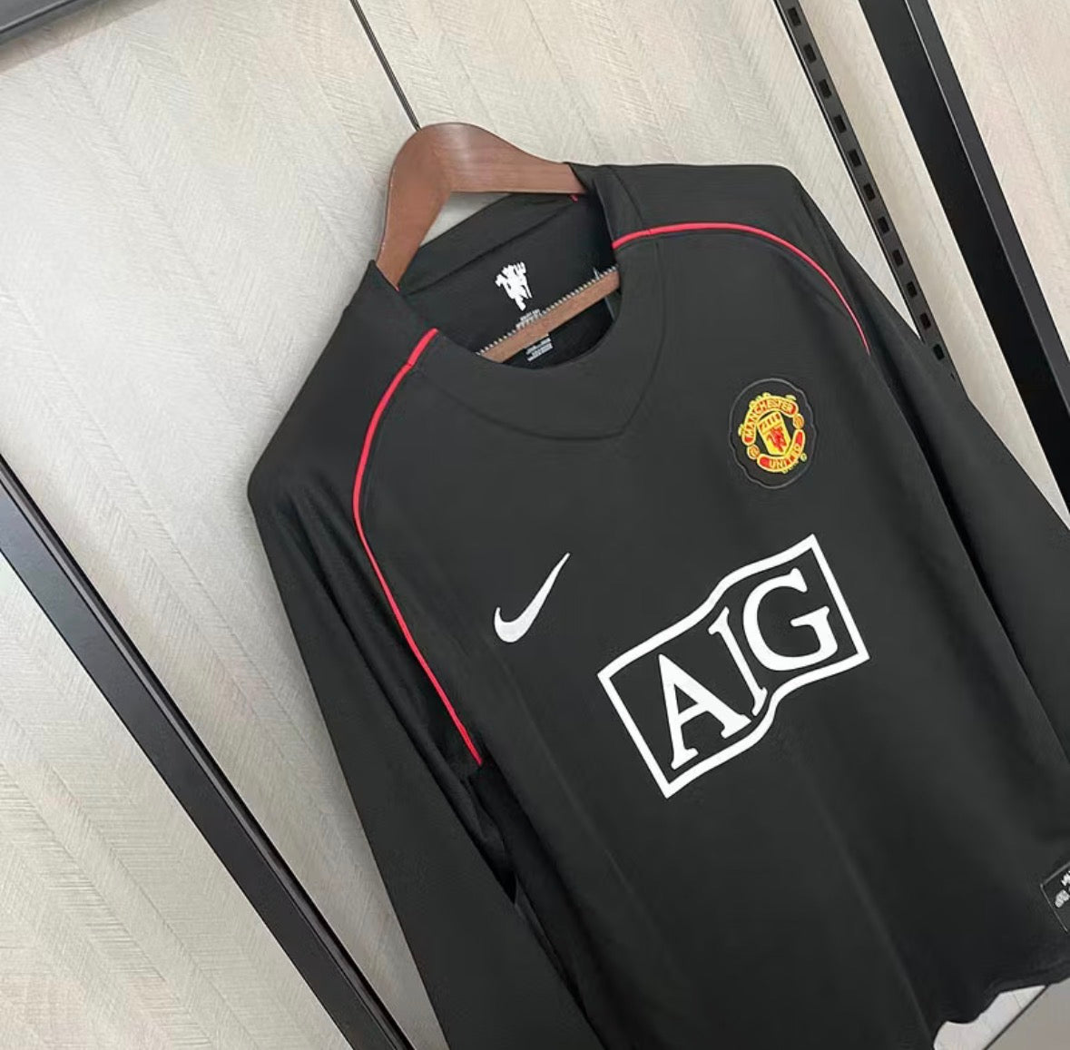 2007/2008 Retro Long Sleeve Manchester United Third Away Football Shirt 1:1