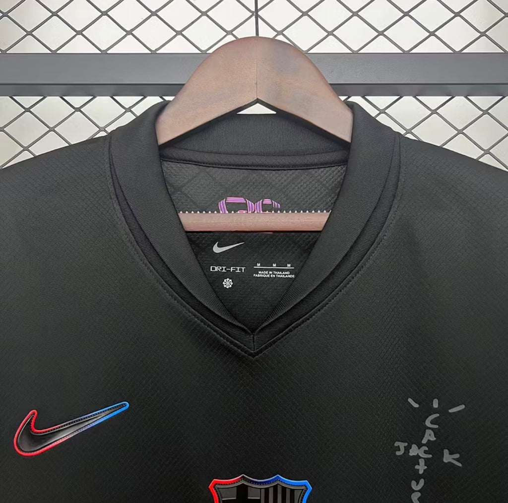 2024/2025 Barcelona Travis Scott Joint Edition Black Football Shirt 1:1