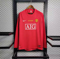 2007-2008 Retro Long Sleeve Manchester United Home Football Shirt 1:1
