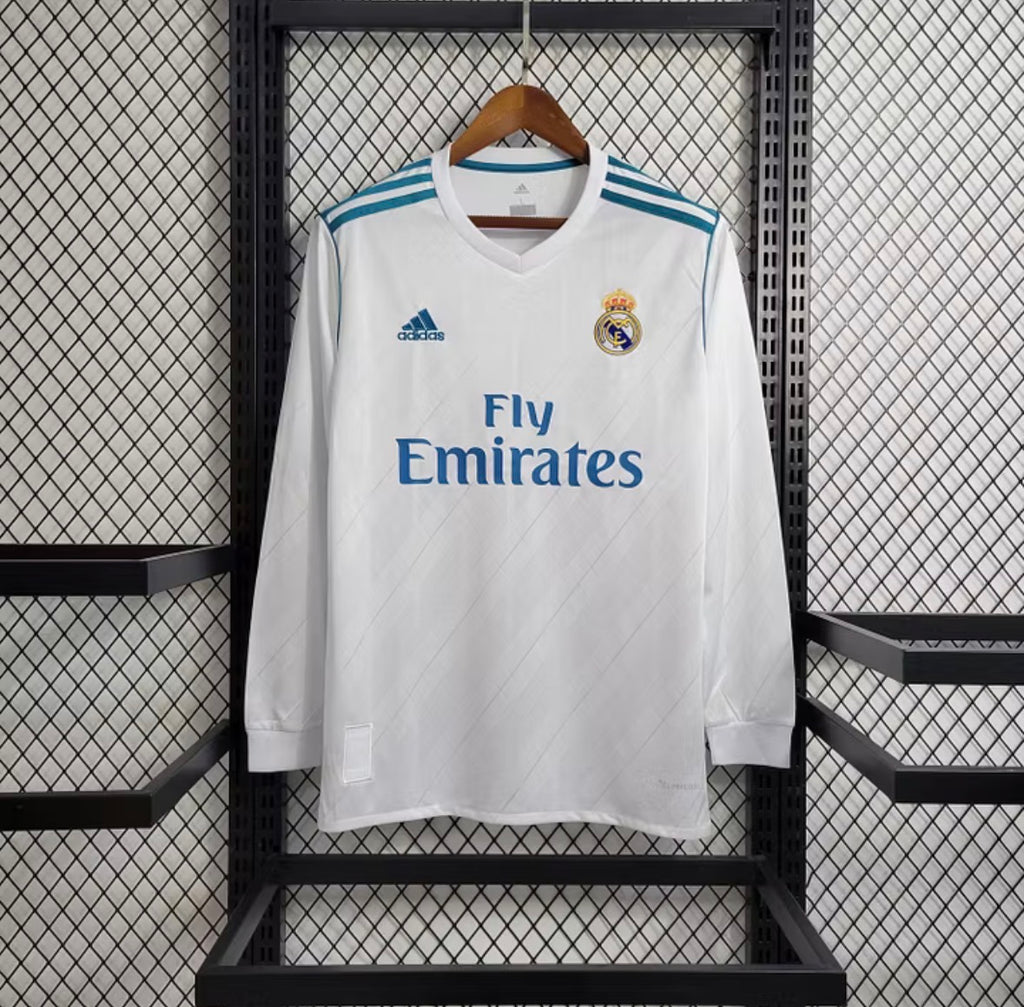 2017/2018 Retro Long Sleeve Real Madrid Home 1:1