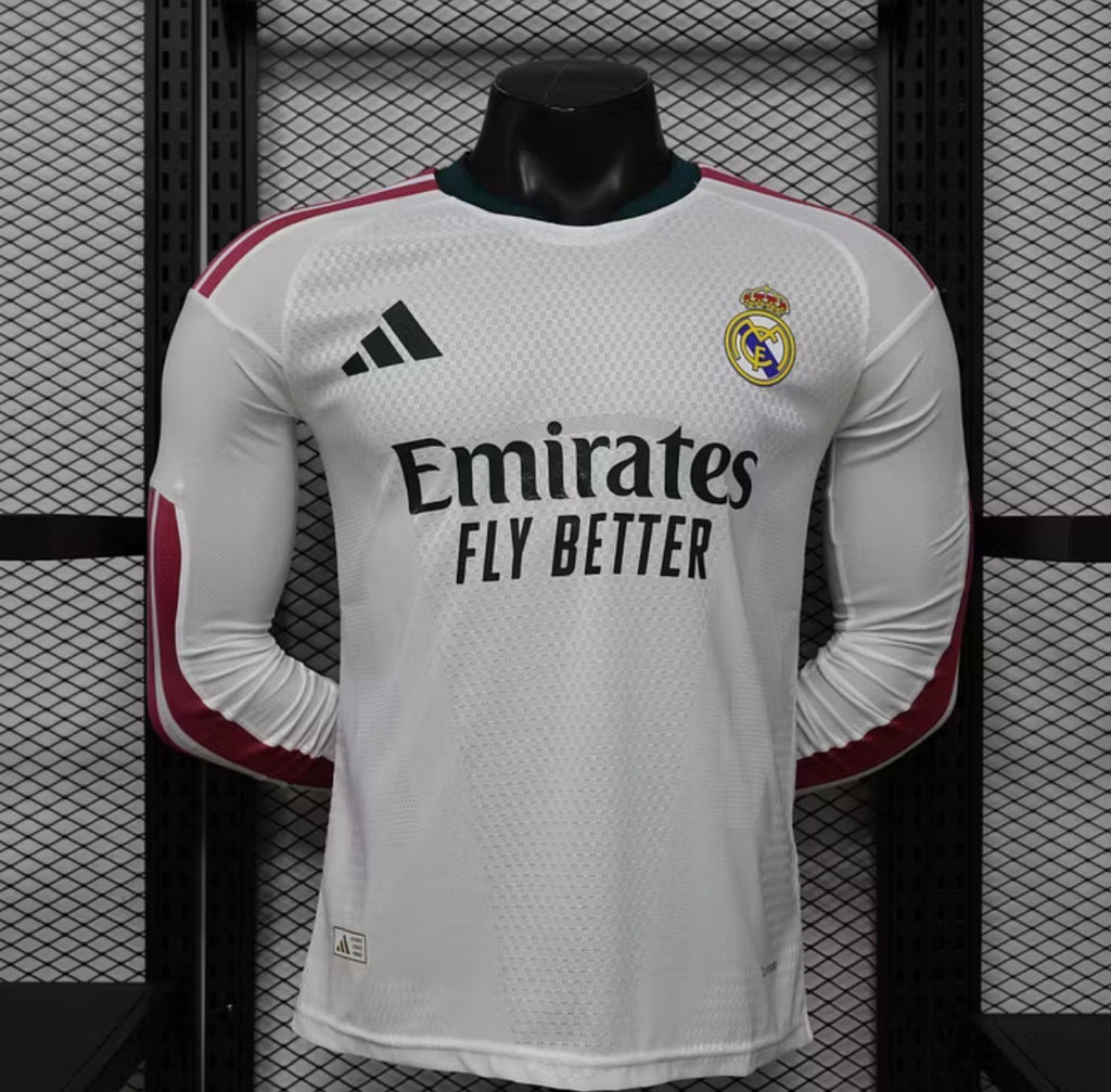 2026/2027 Player Version Long Sleeve Real Madrid Home Football Shirt 1:1