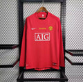 2007-2008 Retro Long Sleeve Manchester United Home Football Shirt 1:1