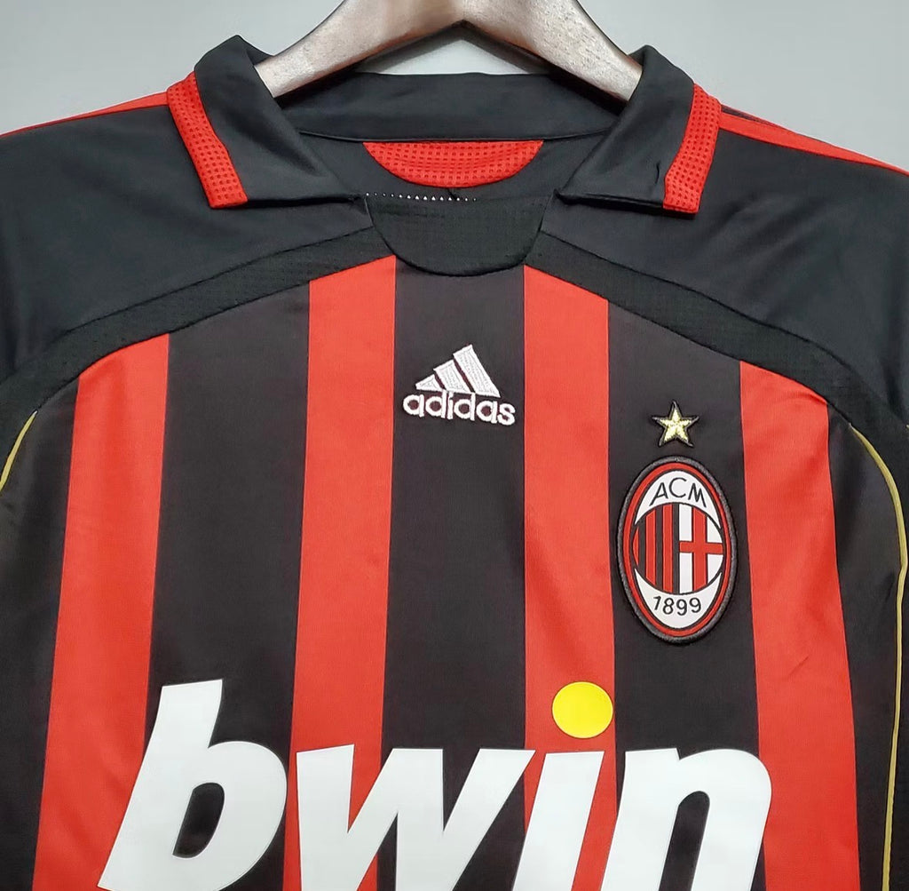 2006/2007 Retro Long Sleeve AC Milan Home Football Shirt 1:1