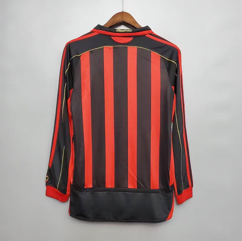 2006/2007 Retro Long Sleeve AC Milan Home Football Shirt 1:1