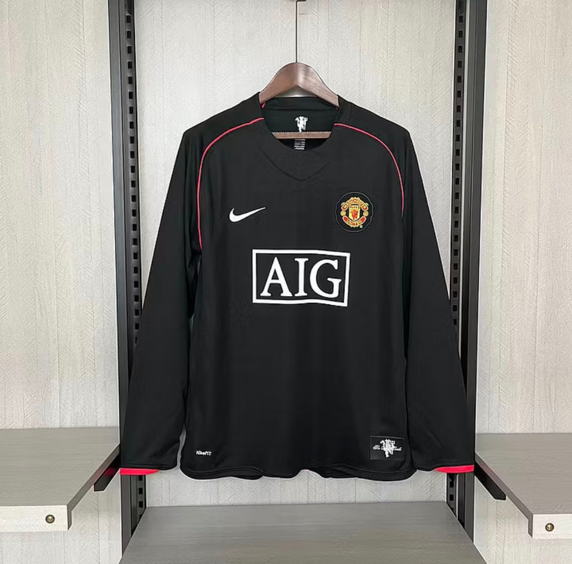 2007/2008 Retro Long Sleeve Manchester United Third Away Football Shirt 1:1