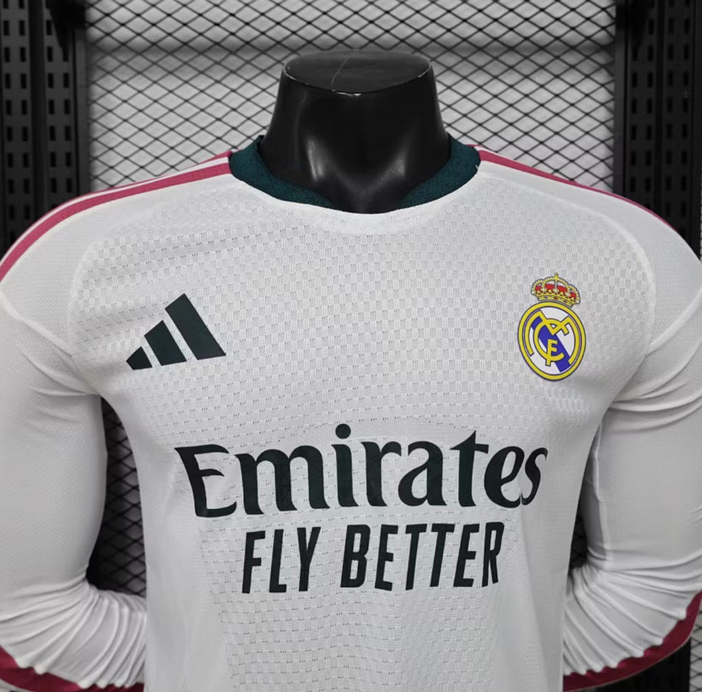 2026/2027 Player Version Long Sleeve Real Madrid Home Football Shirt 1:1